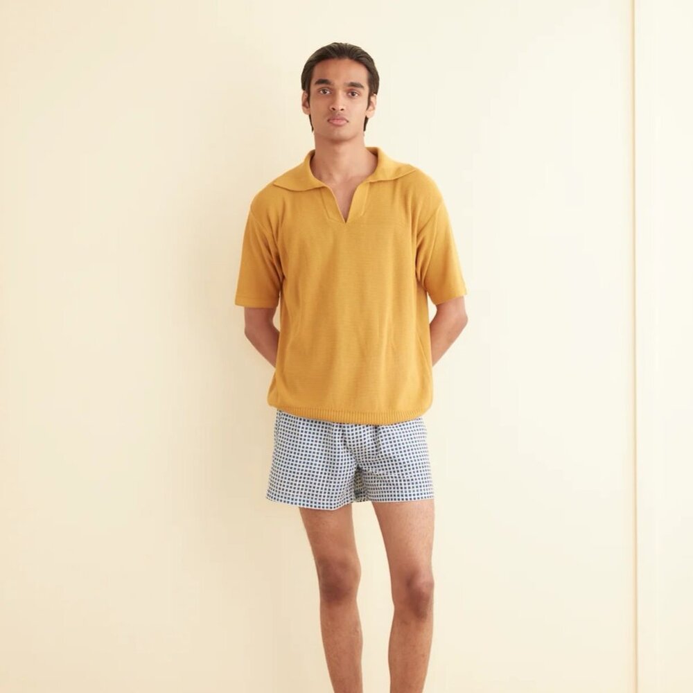 Bode Boxy Polo Mustard (L)
